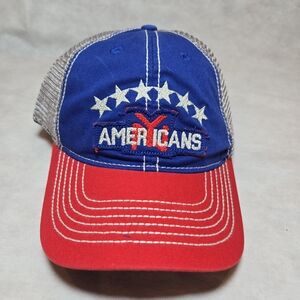 VINTAGE NEW YORK AMERICANS CCM NHL SLOUCH SNAPBACK TRUCKER CAP
